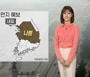 [날씨] 내일 낮까지 중부 빗방울..곳곳 미세먼지 '나쁨'