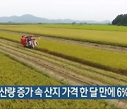 쌀 생산량 증가 속 산지 가격 한 달 만에 6% 하락