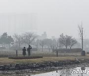 "하늘이 사라졌어요"..하루종일 미세먼지에 뒤덮인 대전·충남