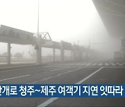 짙은 안개로 청주~제주 여객기 지연 잇따라