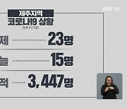 제주 오늘 15명 확진..최근 1주간 1일 확진자 24.71명