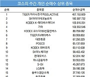 코스피 주간 개인 순매수 1위 'TIGER 차이나전기차SOLACTIVE'