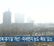 지난해 전북 대기질 '개선'..미세먼지 농도·특보 '감소'