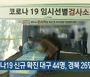 코로나19 신규 확진 대구 44명·경북 26명