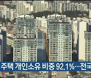 울산 주택 개인소유 비중 92.1%..전국 최고