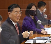 유엔 평화유지 장관회의 준비위 5차회의 발언하는 정의용 장관
