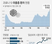 [그래픽] 코로나19 위중증 환자 현황