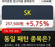 SK, 전일대비 +5.75%.. 최근 주가 반등 흐름