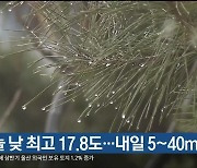 울산 오늘 낮 최고 17.8도..내일 5~40mm 비