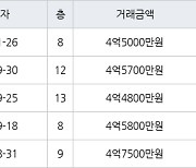 인천 왕길동 검단대림e-편한세상 84㎡ 4억5000만원에 거래