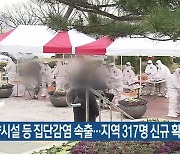 요양시설 등 집단감염 속출..대전·세종·충남 317명 신규 확진