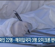 울산 신규 확진 22명..해외입국자 3명 오미크론 변이 조사