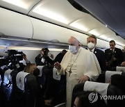IN FLIGHT ITALY CYPRUS POPE FRANCIS VISIT