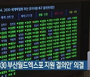 국회, '2030 부산월드엑스포 지원 결의안' 의결