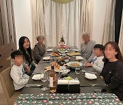 박은혜, 럭셔리 가족 파티..셰프 음식에 행복한 미소