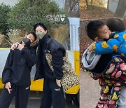 '정조국♥' 김성은, 두 아들과 여행..우애 좋은"10살 차이 형제"