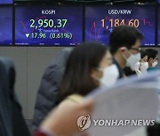 코스피 하락 출발..장 초반 2,950대