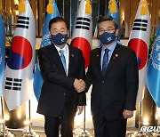 서울 유엔 평화유지 장관회의 참석한 정의용-서욱 장관