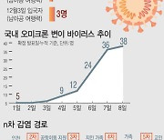 [그래픽] '오미크론' 2명 늘어 38명..역학적 연관 13명 늘어