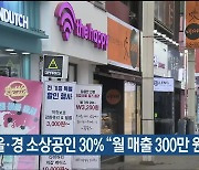 부·울·경 소상공인 30% "월 매출 300만 원 미만"