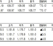 [표]코스피200지수·국채·달러 선물 시세(12월 10일)