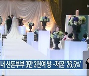 전북 5년 이내 신혼부부 3만 3천여 쌍..재혼 '26.5%'
