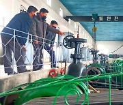 양수설비 수리 정비한 북한 사동구역 관개관리소