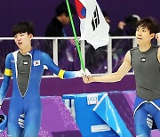 평창금메달 합작한 정재원·이승훈, 베이징 올림픽 출전권 확보