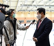 [포토]안병용 의정부시장, 중국 CCTV 인터뷰 "베이징올림픽 성공 기원"