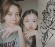 백도빈♥정시아 딸, 10살 그림 실력 맞아? '수준급이네'..정시아 "저만 놀라운가요?"