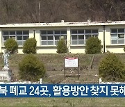 "충북 폐교 24곳, 활용방안 찾지 못해"