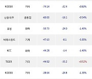 13일, 기관 거래소에서 KODEX 200선물인버스2X(-0.23%), 카카오(-2.04%) 등 순매도
