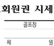 [표] 주간 골프회원권 시세