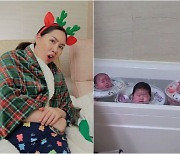 황신영, 욕조에 둥둥 뜬 삼동이 목욕 시간 "애들 또 끼었다"