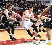 [포토]한국가스공사 이대헌, 축구가 아닌데..