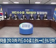 당정 "연매출 3억 이하 카드수수료 0.8%→0.5% 인하"