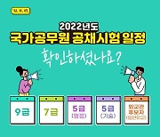 2022년도 국가공무원 공채시험 일정 확인하세요!