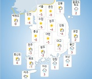 [날씨] 내일(6일) 아침 영하 10도 '강추위'..미세먼지 '나쁨'