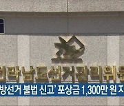 '지방선거 불법 신고' 포상금 1,300만 원 지급