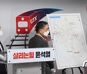 수도권 GTX 구상안 설명하는 윤석열