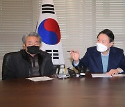 '내홍 일단락' 尹, 대장동 주민 면담.. 이재명 정조준