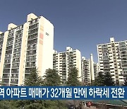 대전지역 아파트 매매가 32개월 만에 하락세 전환