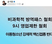 尹 "비과학 방역패스·영업제한 철회, 아동청소년 강제접종 반대" 단문 페북 4탄
