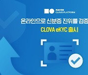 네이버클라우드, '클로바 eKYC' 출시..온라인으로 신분증 진위 검증