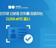 네이버클라우드 "온라인으로 신분증 진위 검증"..클로바 eKYC 출시