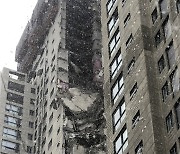 [속보]광주 아파트 신축공사중 외벽 붕괴..주차 차량 덮쳐