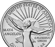 인권 운동가 마야 안젤루, 흑인 여성 최초로 美 25센트에 새겨져