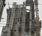 광주 서구 아파트 건설 현장서 건물 일부 붕괴