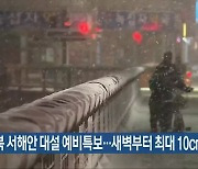 전북 서해안 대설 예비특보..새벽부터 최대 10cm 눈