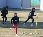 여자 축구 국대, 남해서 구슬땀